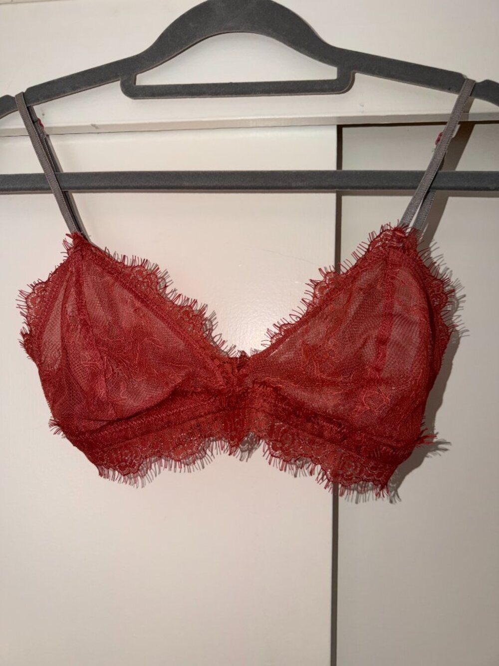 Intimately Free People Red Lace Bralette